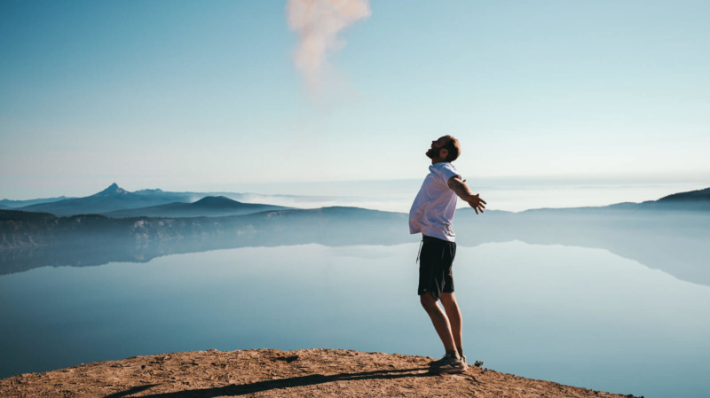 man using the laws of the mind to control his thoughts