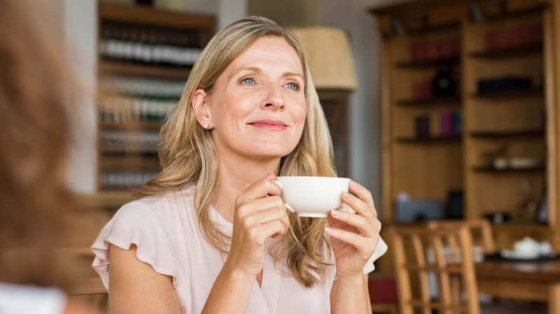 Successful woman working with quantum consciousness